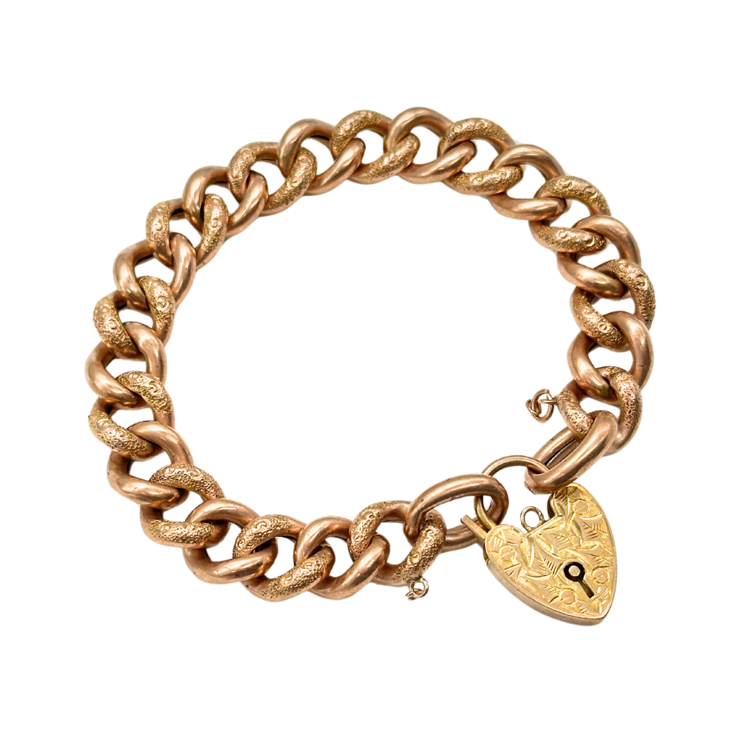 Antique "Night and Day" Curb Bracelet