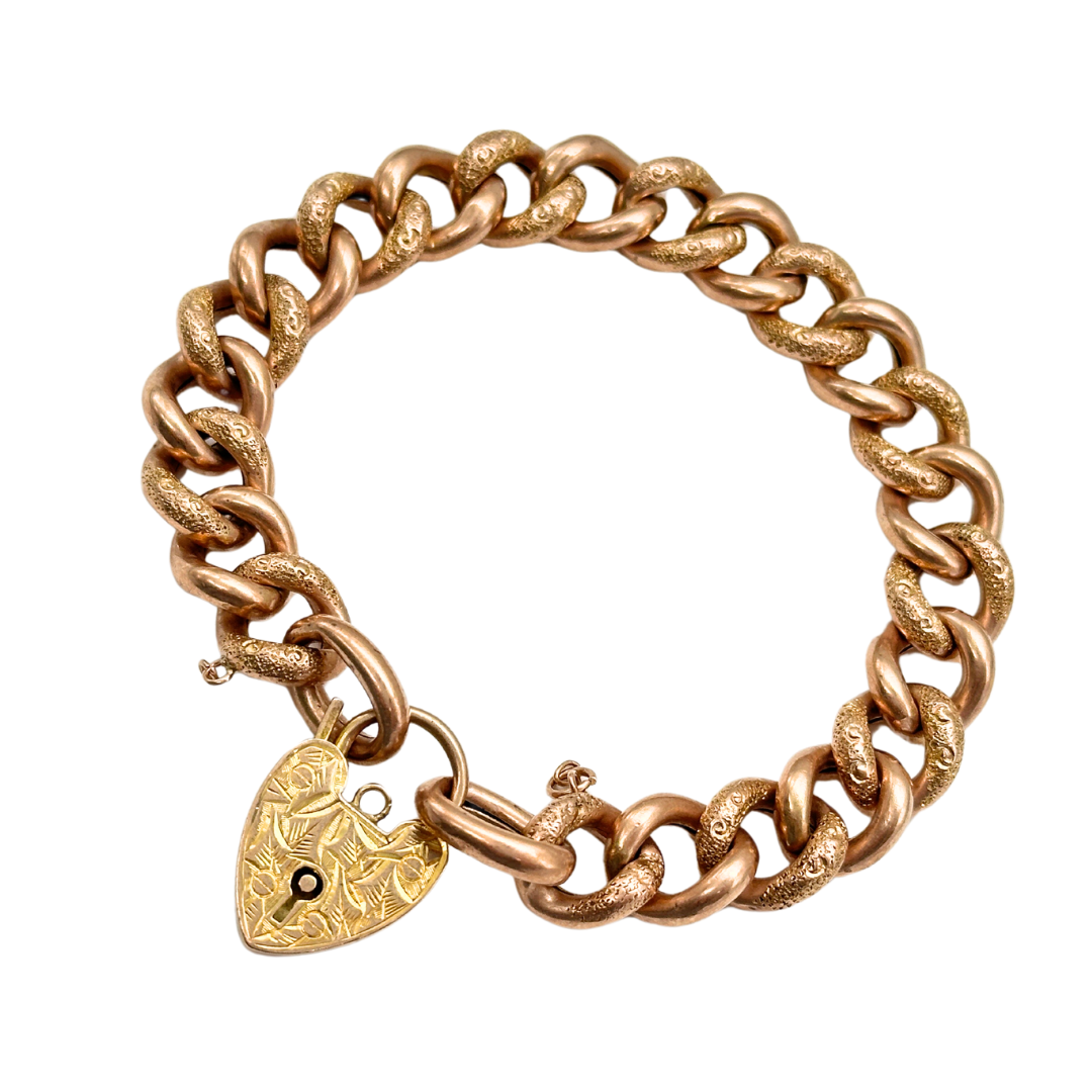 Antique "Night and Day" Curb Bracelet