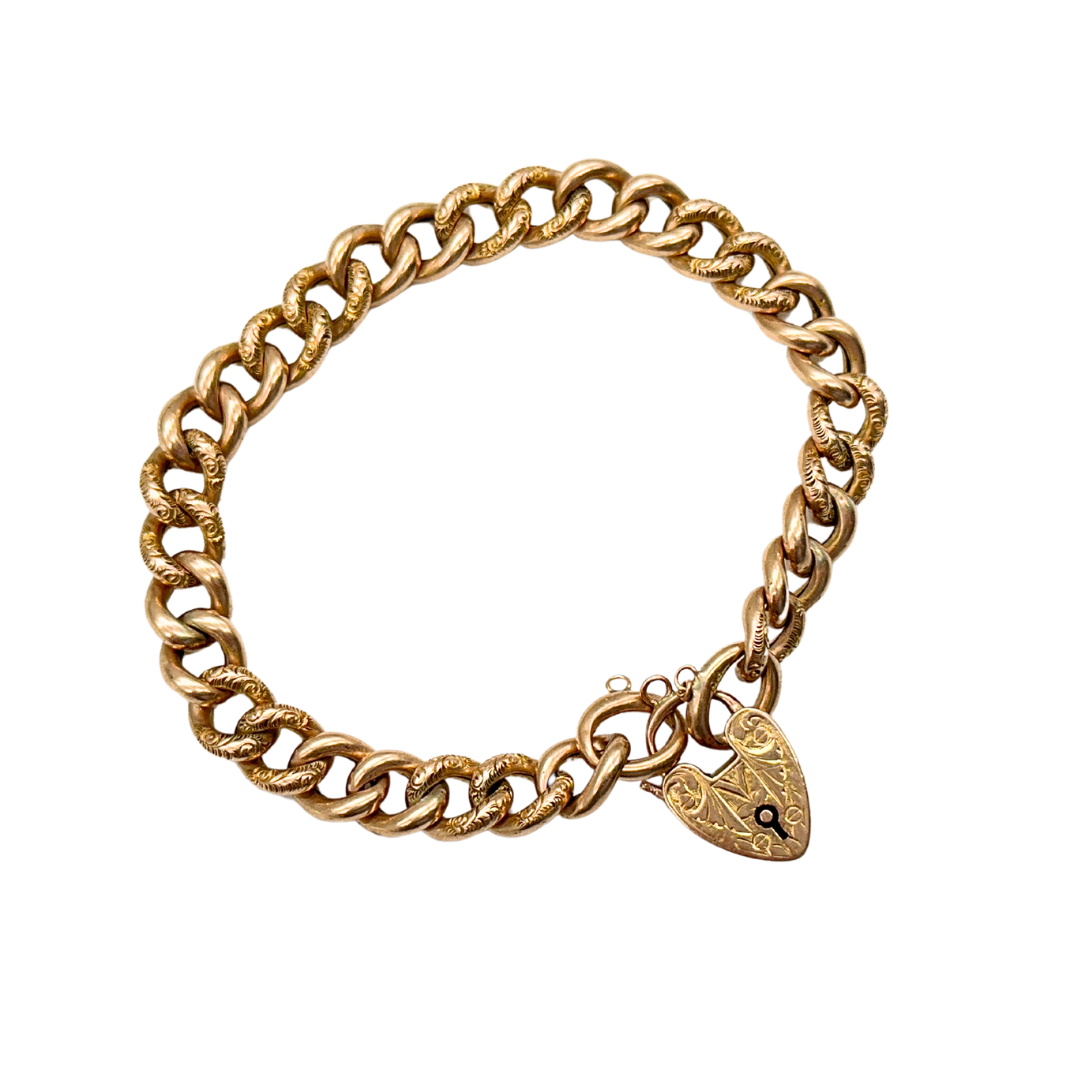Antique "Night and Day" Curb Bracelet