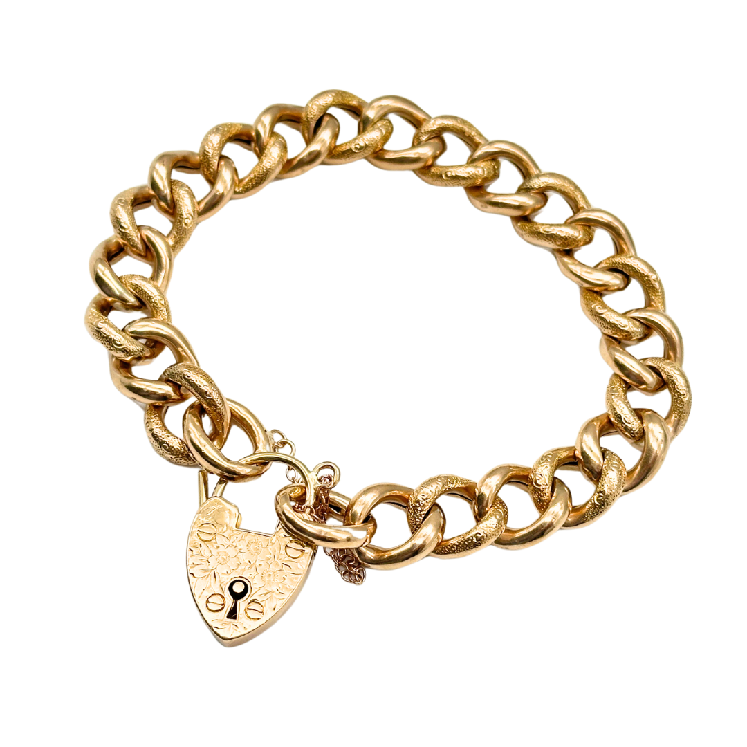 Antique "Night and Day" Curb Bracelet