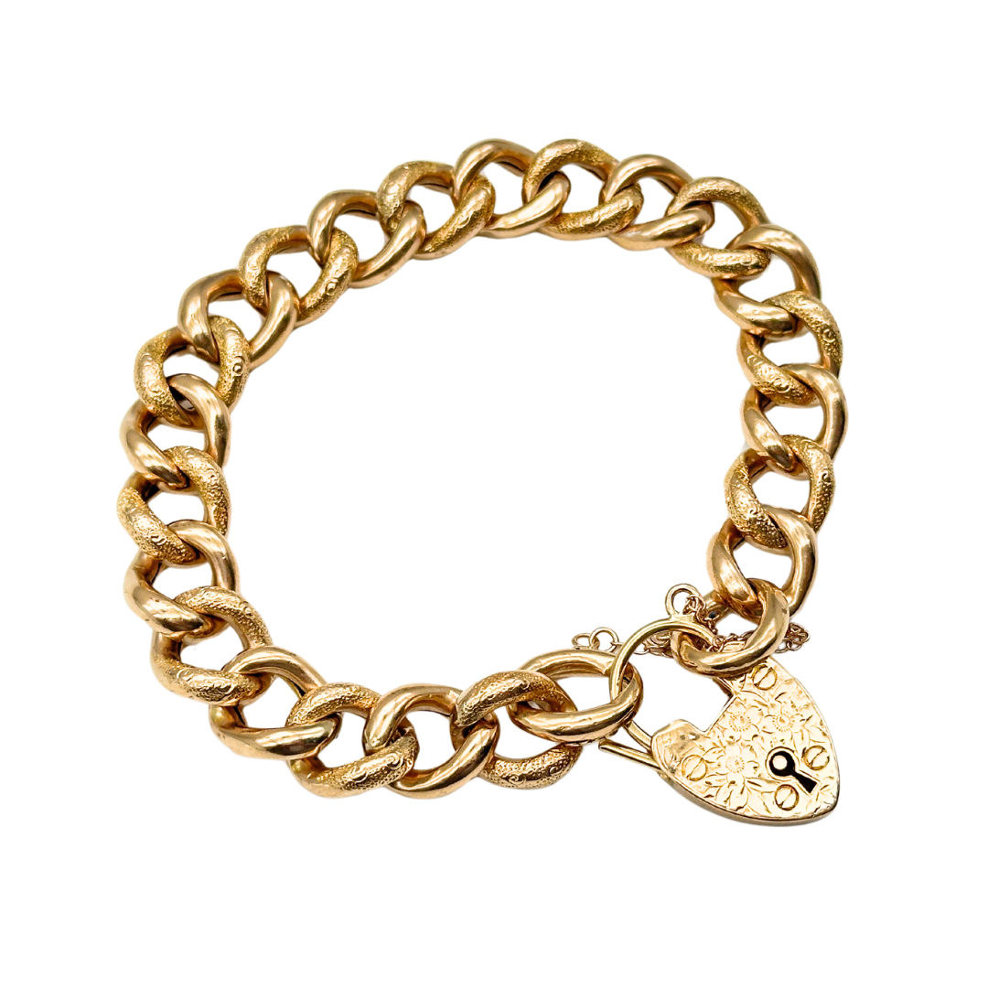Antique "Night and Day" Curb Bracelet