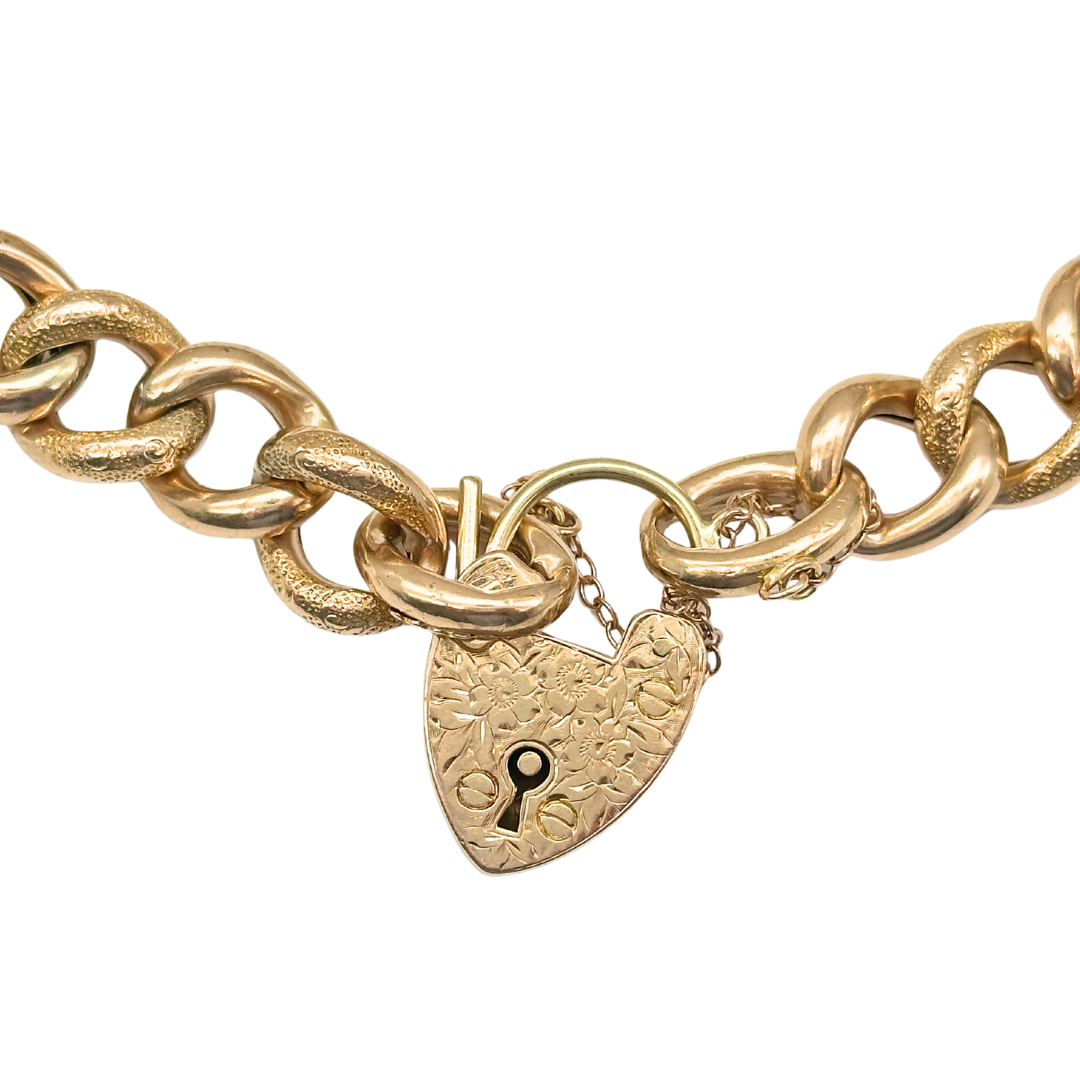Antique "Night and Day" Curb Bracelet