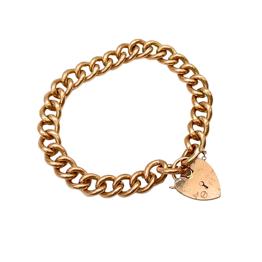 Antique Gold Curb Bracelet
