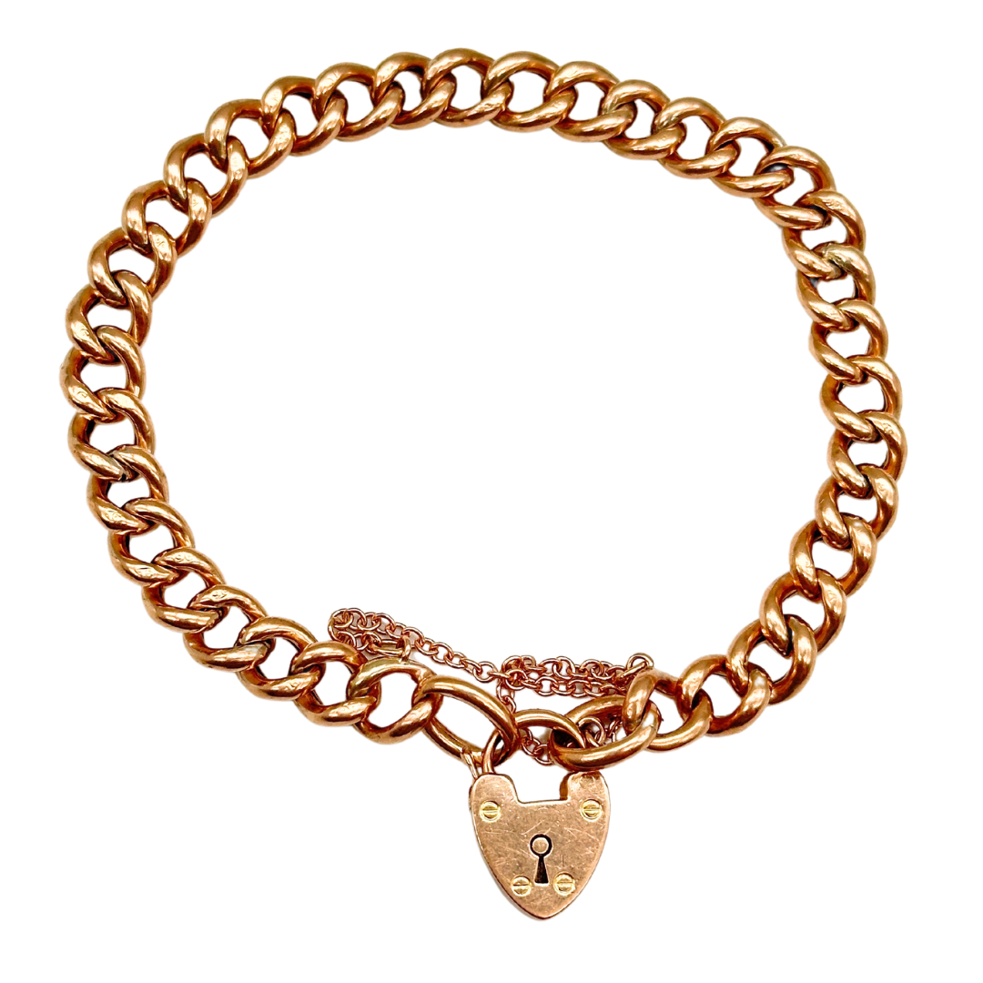 Antique Gold Curb Bracelet