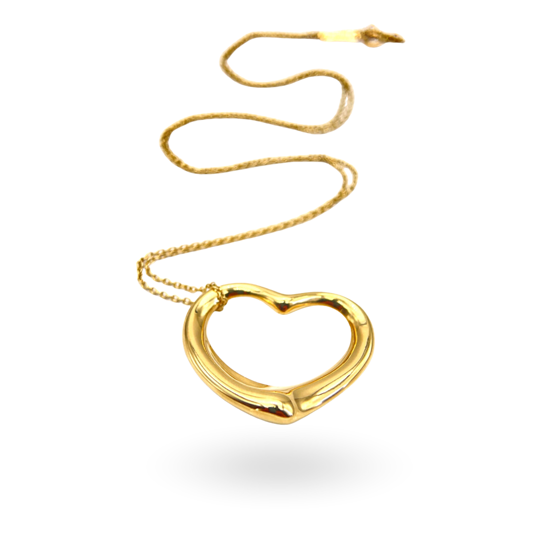 Tiffany & Co. Open Heart Pendant and Chain by Elsa Peretti (27mm) (Copy)