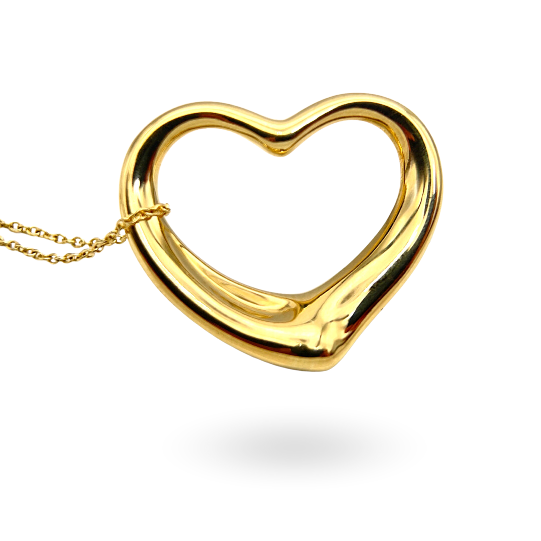 Tiffany & Co. Open Heart Pendant and Chain by Elsa Peretti (27mm) (Copy)