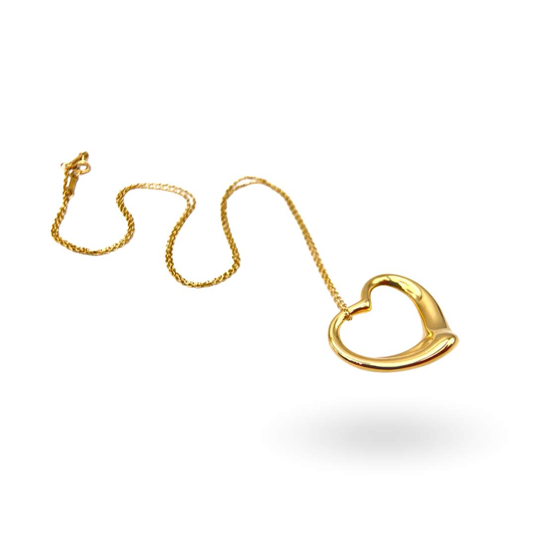 Tiffany & Co. Open Heart Pendant and Chain by Elsa Peretti (27mm) (Copy)