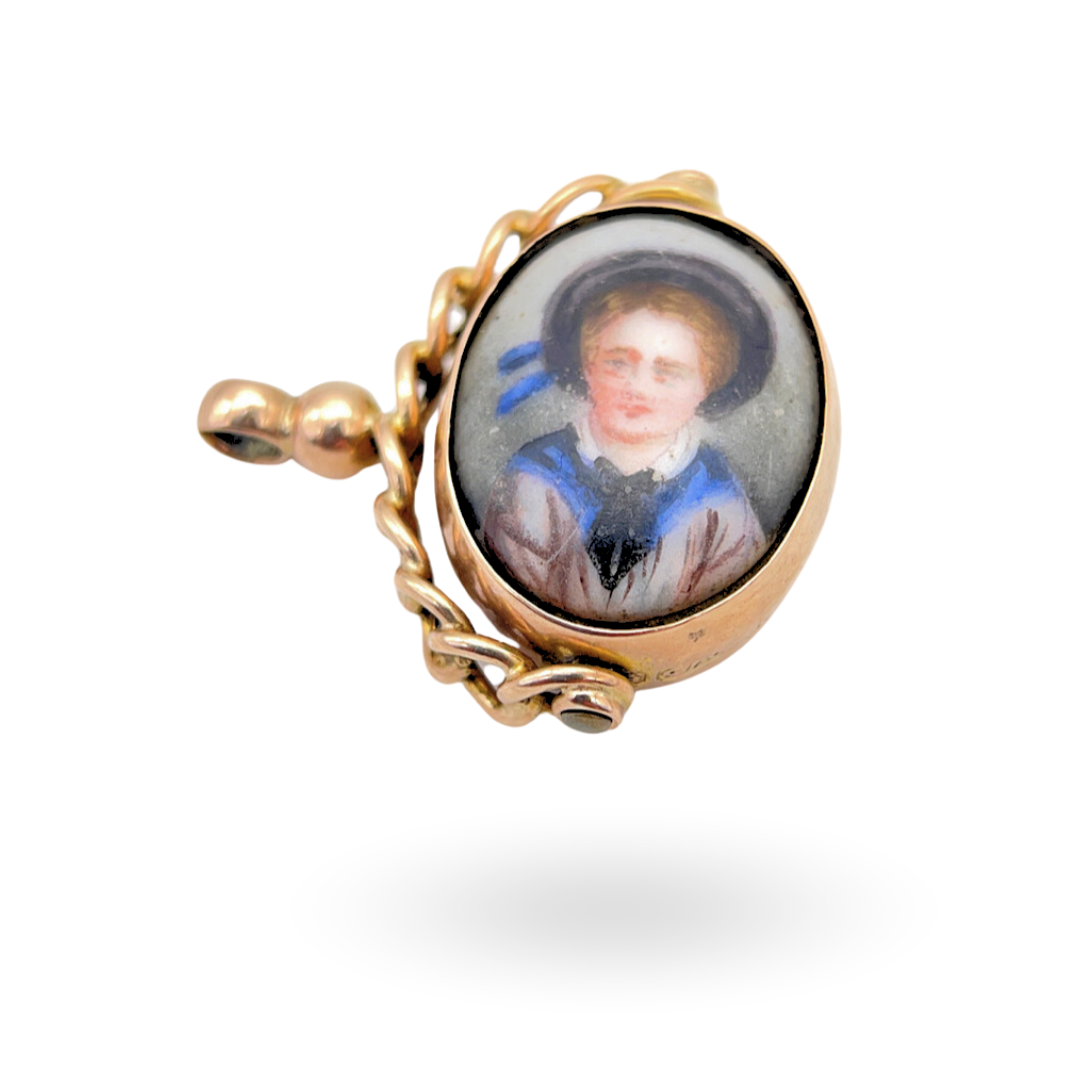 Antique Miniature Spinner Fob