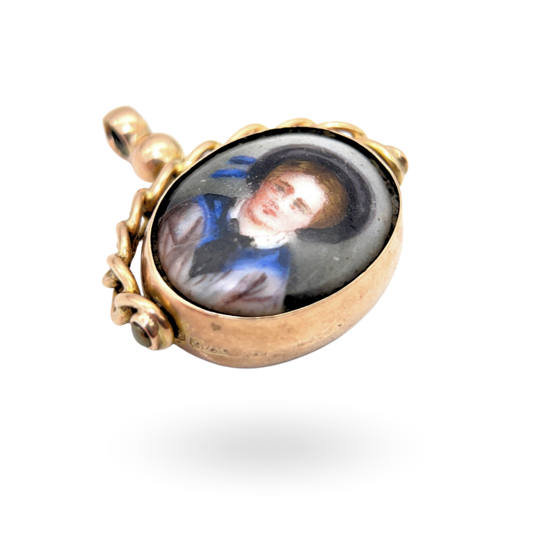 Antique Miniature Spinner Fob