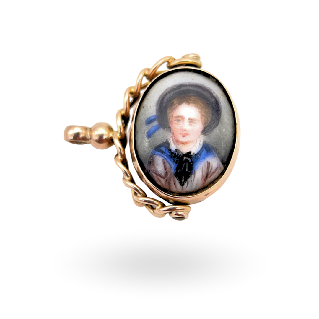 Antique Miniature Spinner Fob