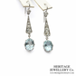 Art Deco Aquamarine and Diamond Earrings