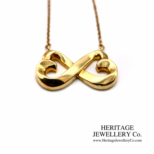Tiffany & Co. Infinity Double Loving Heart Pendant and Chain