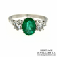 Emerald and Diamond 3-Stone Ring