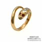 RESERVED - Antique Ruby and Diamond Snake Ring
