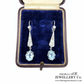 Art Deco Aquamarine and Diamond Earrings