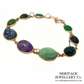 Victorian Egyptian Revival Gemstone Scarab Bracelet