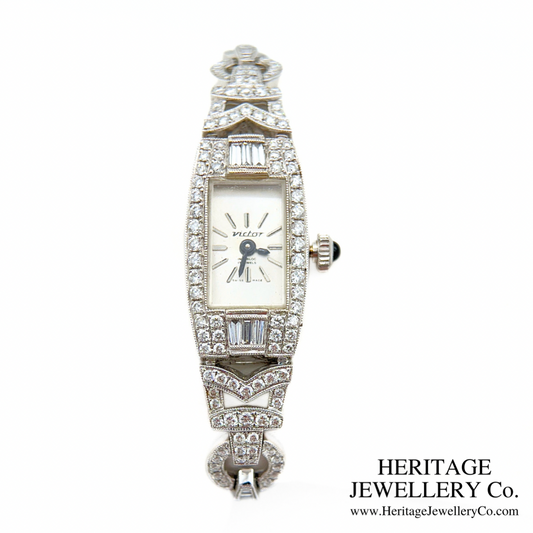 Vintage 18K Diamond Cocktail Watch