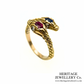 Antique Ruby & Sapphire Snake Ring