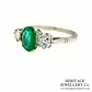 Emerald and Diamond 3-Stone Ring