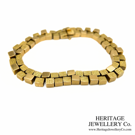 Gold "Cubes" Bracelet by Georges Lenfant for Mauboussin