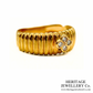 Vintage Gold and Diamond Fleurette Ring (18ct Gold)