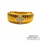 Vintage Gold and Diamond Fleurette Ring (18ct Gold)