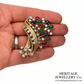 Retro Tutti Frutti Diamond and Gemstone Brooch