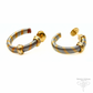 Cartier Gold and Steel Trinity earclips