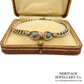 Antique Turquoise & Pearl Curb Bracelet (9ct Gold)
