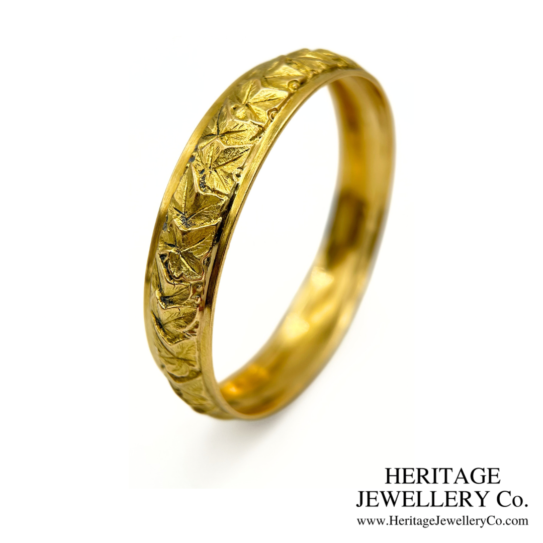 Art Nouveau Gold Bangle by Charles Georges