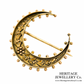 Victorian 15ct Gold Crescent Brooch