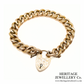 Antique "Night and Day" Gold Curb Bracelet