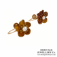 Victorian Diamond Flower Earclips