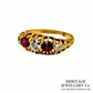 Victorian Ruby and Diamond 5-Stone Ring (c.1897)