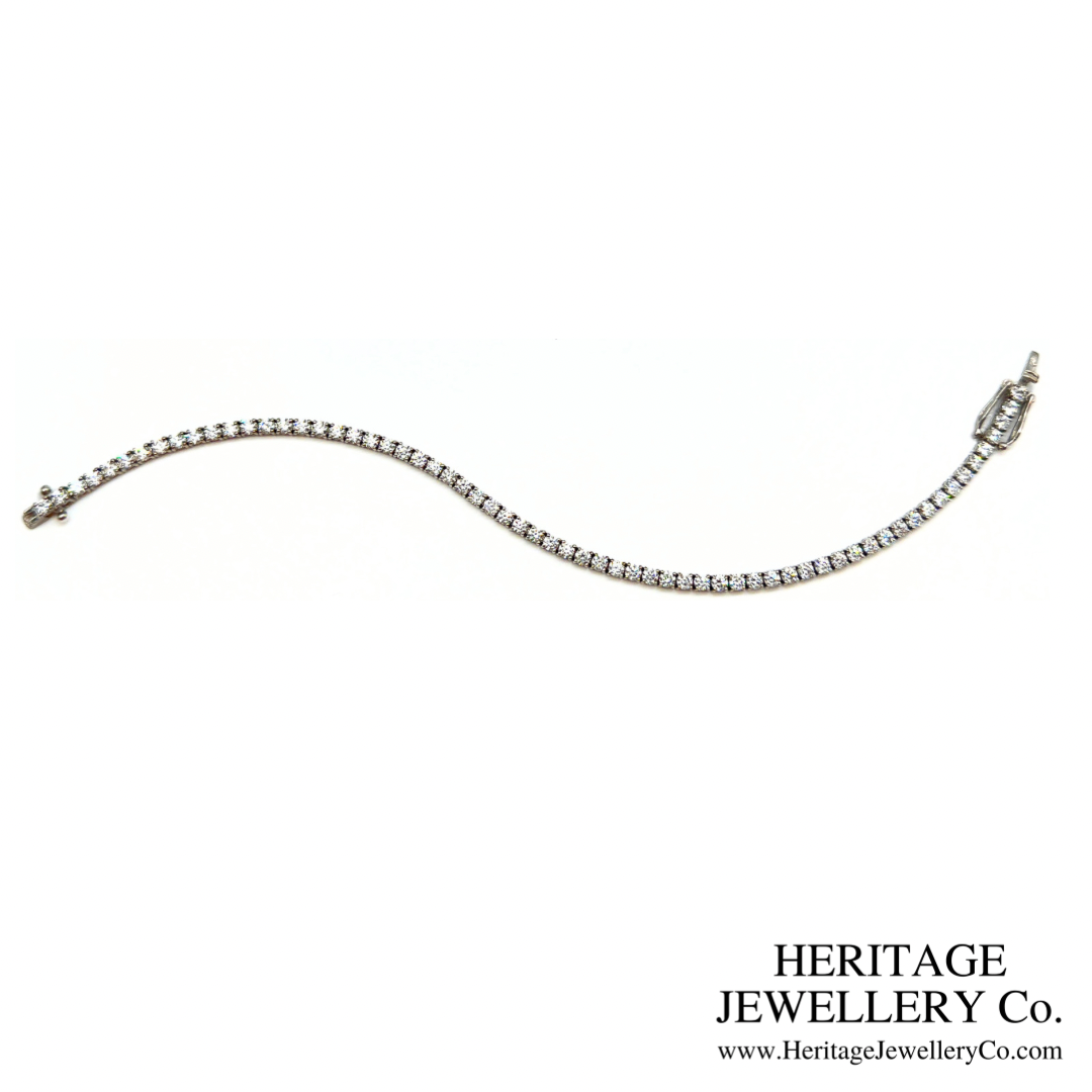 White Gold & Diamond Line Bracelet (3.5ct)