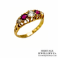 Victorian Ruby and Diamond 5-Stone Ring (c.1897)