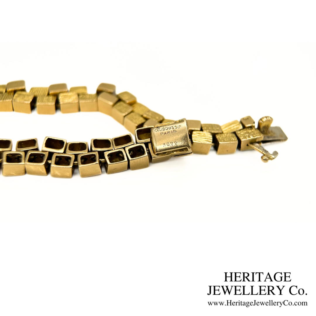 Gold "Cubes" Bracelet by Georges Lenfant for Mauboussin