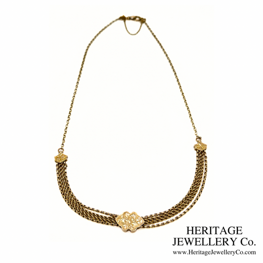 Victorian Gold Necklace and Slider (9ct Gold)