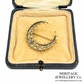 Victorian 15ct Gold Crescent Brooch