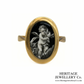 Victorian Gold Enamel Cherub Ring