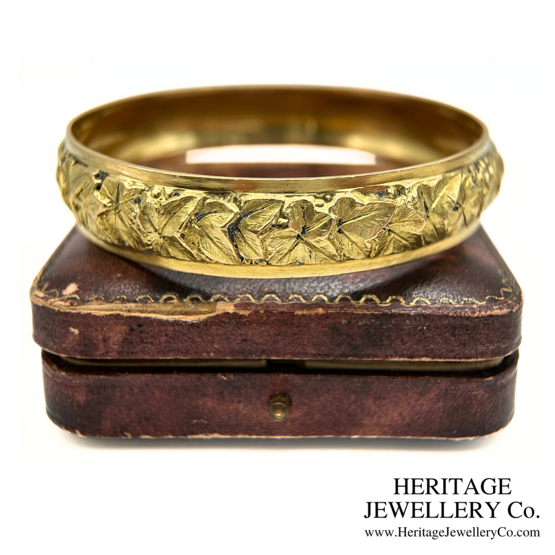 Art Nouveau Gold Bangle by Charles Georges