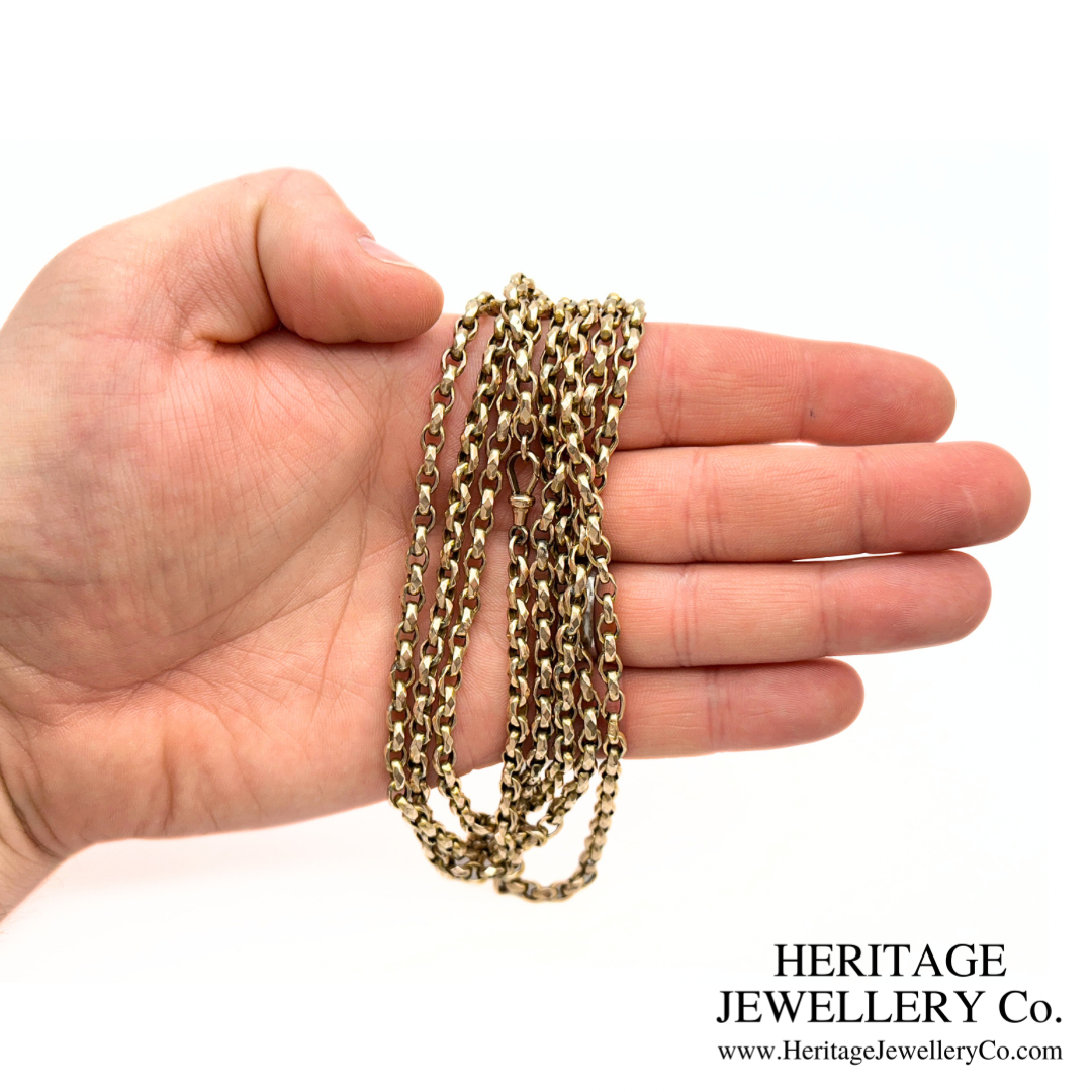 Antique Gold Long Guard Chain (9ct Gold)
