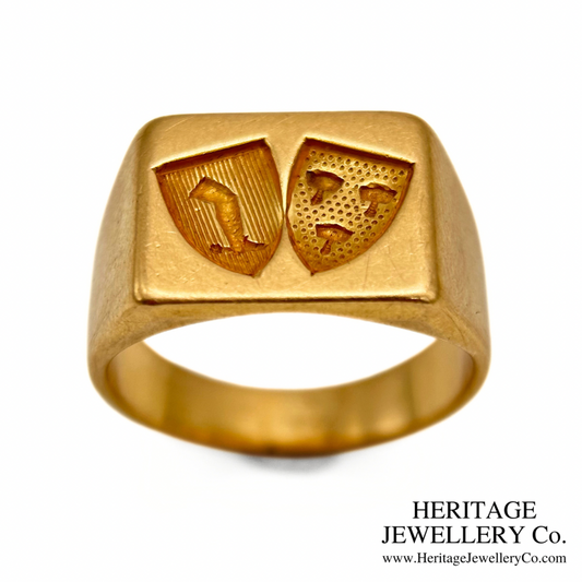 Antique French Shield Signet Ring