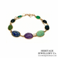 Victorian Egyptian Revival Gemstone Scarab Bracelet