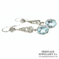 Art Deco Aquamarine and Diamond Earrings