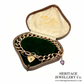 Antique Gold Curb Bracelet with Amethyst Heart Charm