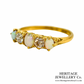 Antique Opal and Diamond 5-Stone Ring