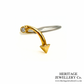 Platinum and Gold Diamond Arrow Ring