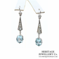 Art Deco Aquamarine and Diamond Earrings