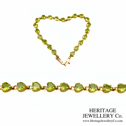 Vintage Peridot and Gold Bracelet (10ct Gold)